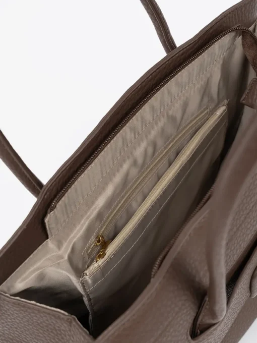 Totemic “Verra” Brown Leather Tote - Image 4